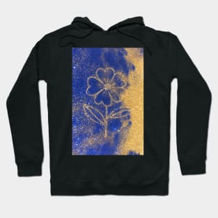 Gold Glitter Flower Hoodie